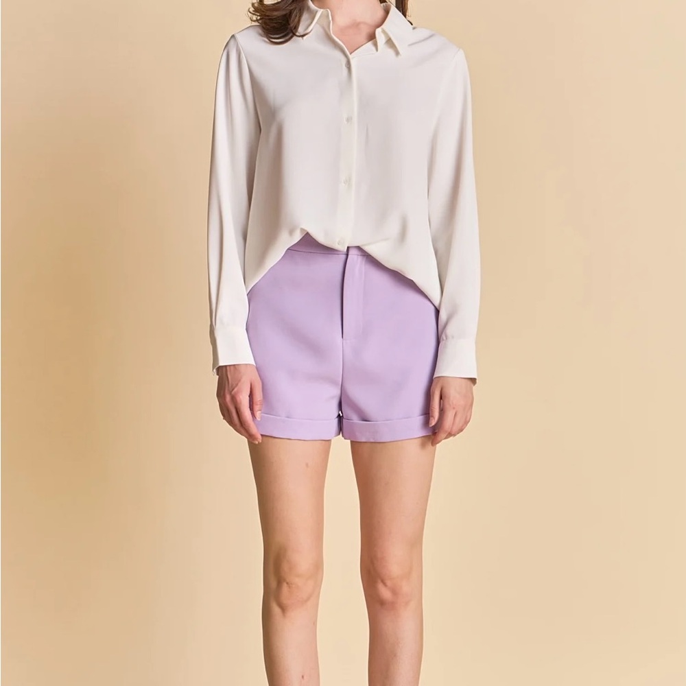 Endless Rose Purple High Waist Tailored Shorts